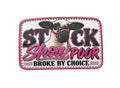 texture build pink sheep hat patch 